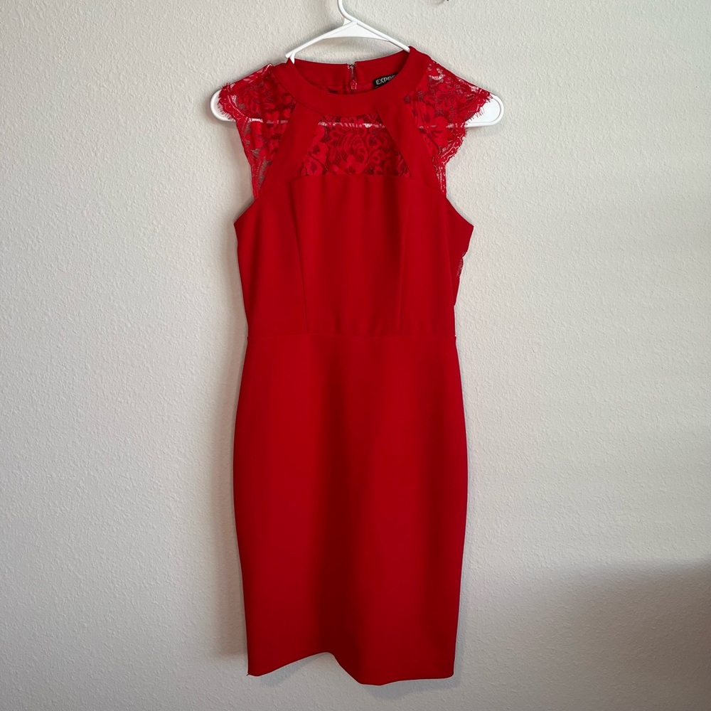 Red cocktail dress